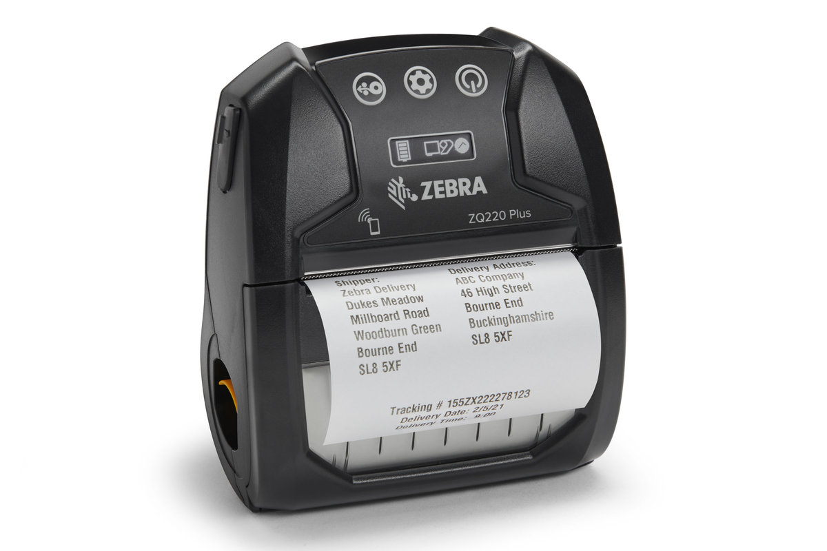 Zebra ZQ220 Plus con rotolo per la stampa mobile di ricevute ed etichette